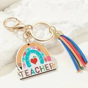 ⭐NWT Teacher & Tassel Bag Charm Keychain